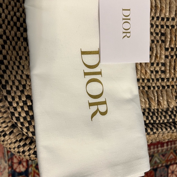 Never Worn DIOR D-Way D-Stripes Cotton Embroidery Slide Sandals, size 39.5 - Picture 4 of 7